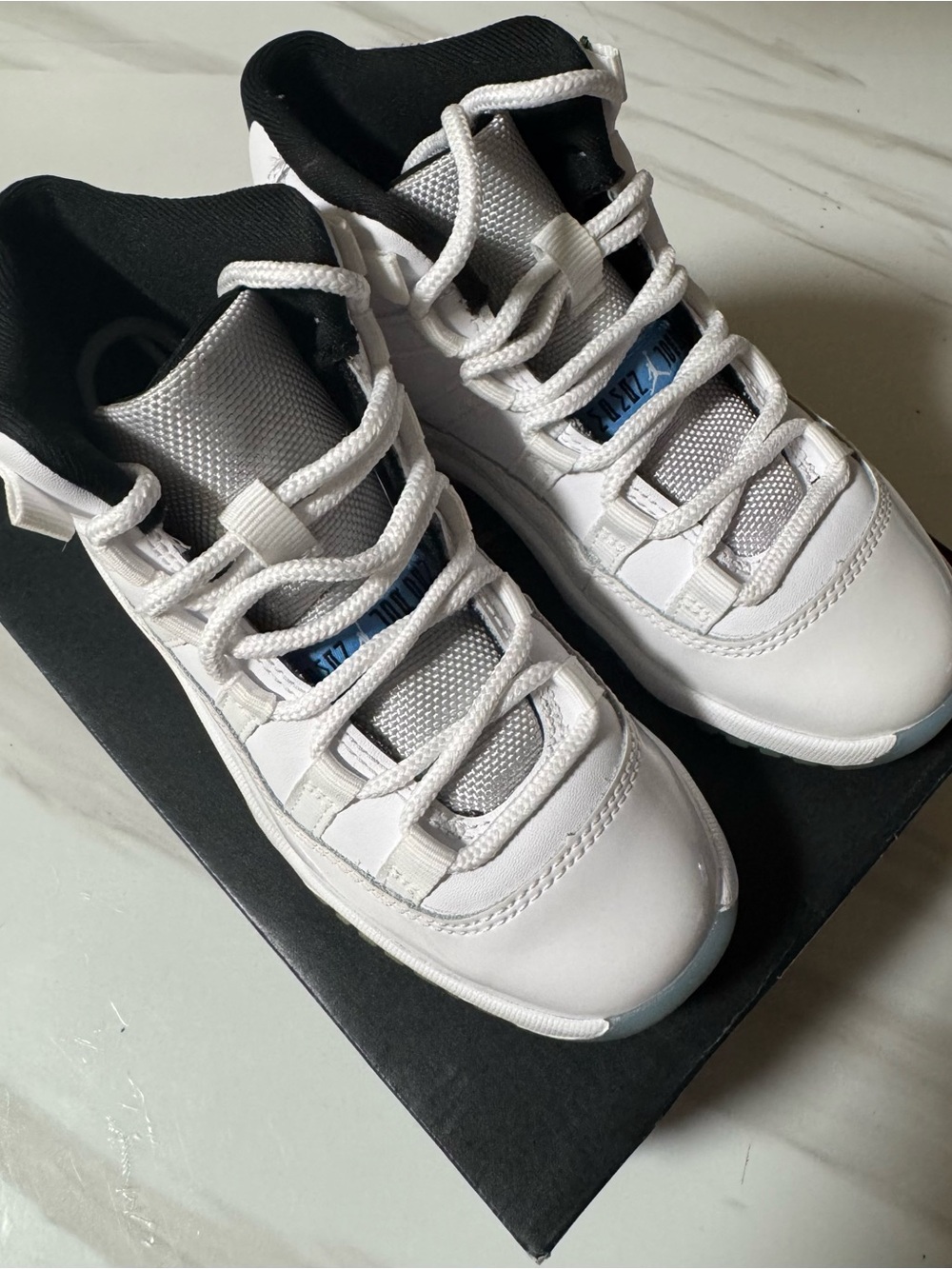Jordan Kids White and Black Lace-Up Sneakers